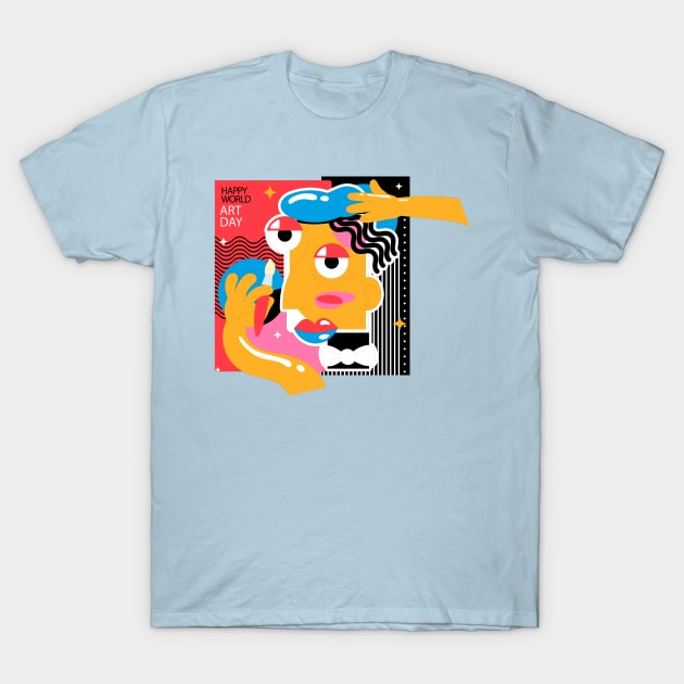 World Art Day Artist T-Shirt by Mako Design 